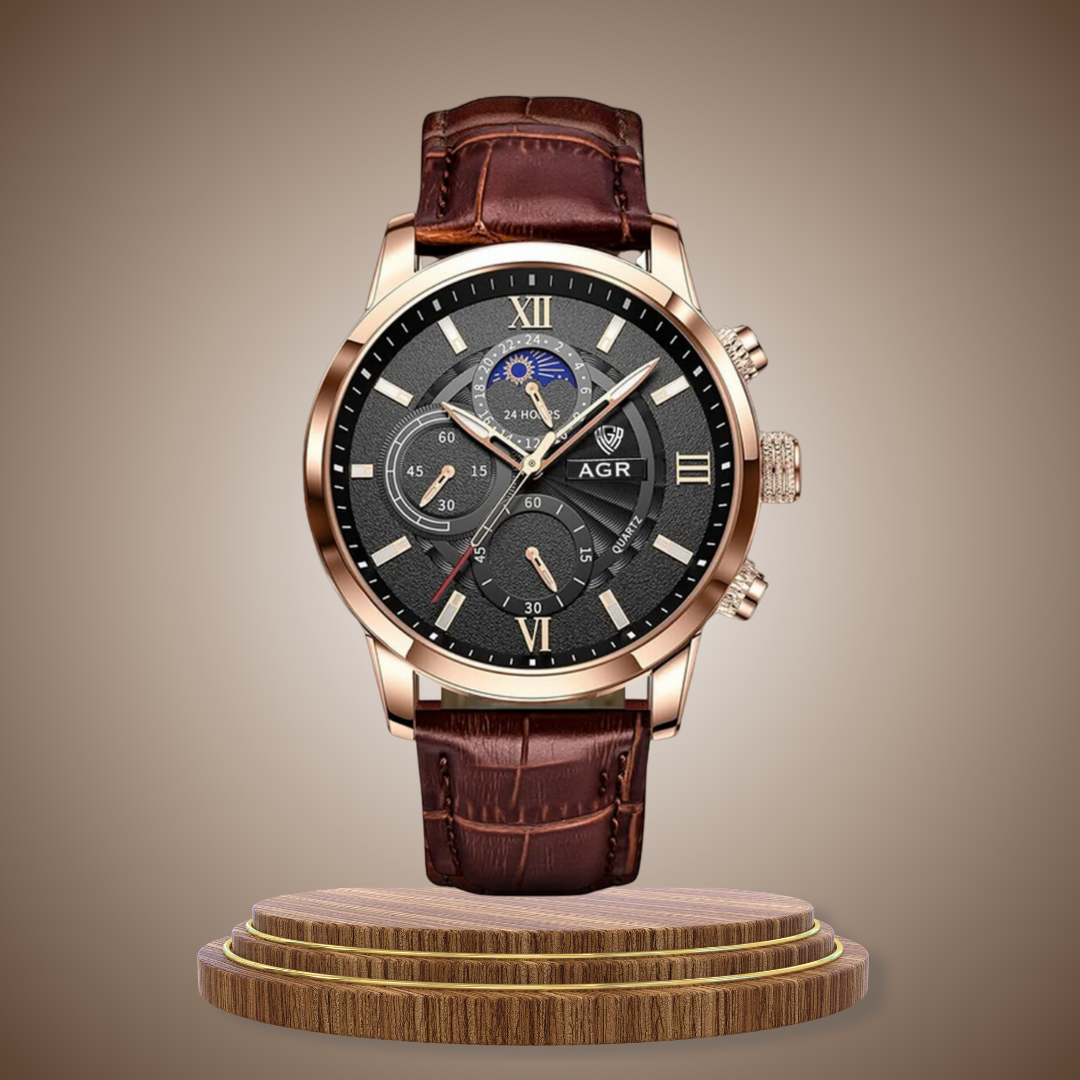 Luxury Leather Quartz Watch