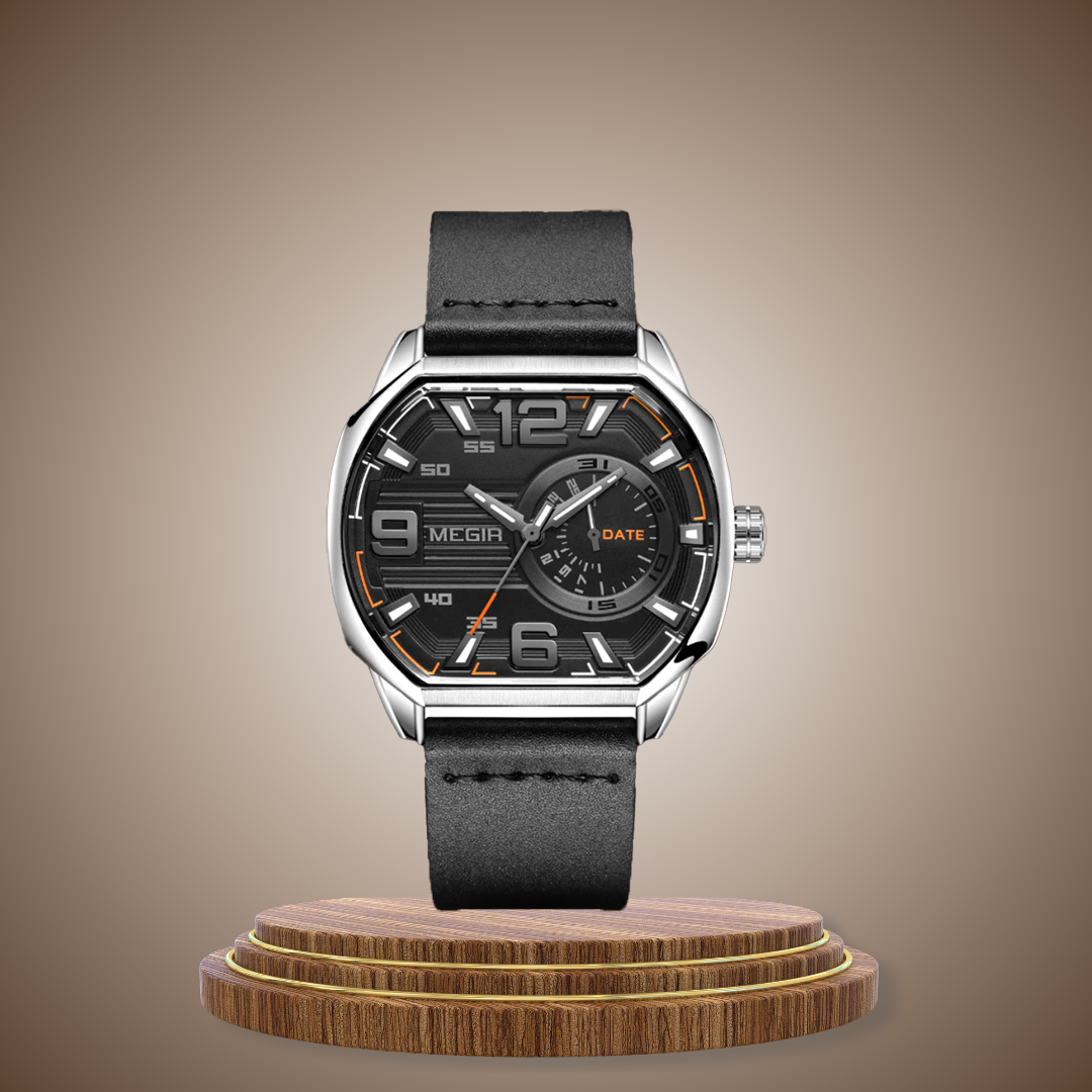 Premium Leather Sports Watch